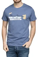 Koszulki męskie - Pepe Jeans Koszulka męska Rafa, Fioletowy (Ozzy), M - miniaturka - grafika 1