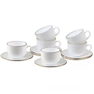 Serwisy do kawy i herbaty - ZESTAW KAWOWY 6 FILIŻANEK ZE SPODECZKAMI KINGHOFF OPAL KH-1929 - miniaturka - grafika 1