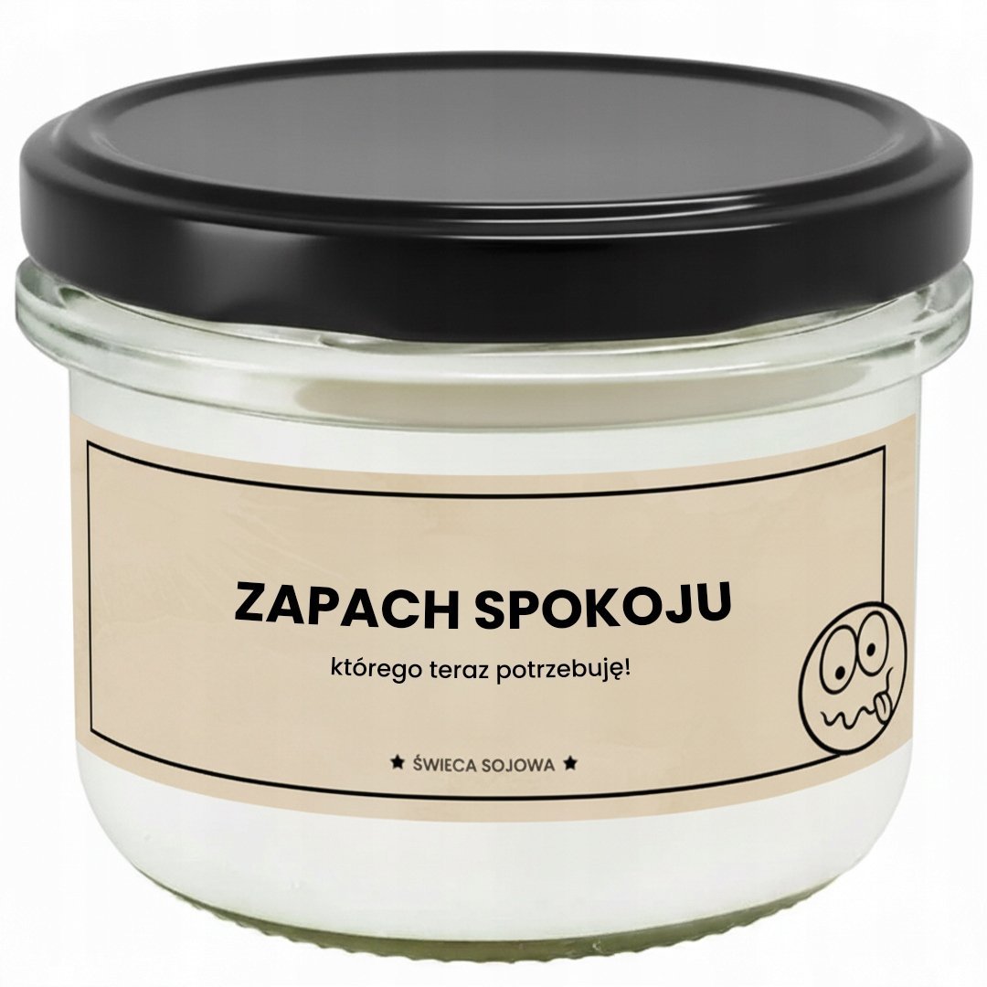 ŚWIECA ZAPACHOWA SOJOWA 150 ml ze śmiesznym zabawnym nadrukiem PREZENT UPOMINEK na każdą okazję dla faceta taty mamy męża chłopaka mężczyzny kobiety..