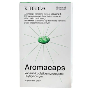Hebda Aromacaps z olejkiem z oregano i cytrynowym, 30 kapsułek - Suplementy naturalne - miniaturka - grafika 1