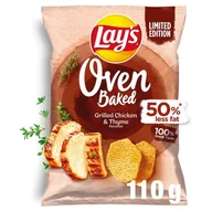 Chipsy - Lay's Oven Baked Pieczone formowane chipsy ziemniaczane o smaku grillowanego kurczaka 110 g - miniaturka - grafika 1