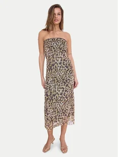 Noisy May Sukienka letnia Lesley 27033993 Brązowy Slim Fit - Sukienki - miniaturka - grafika 1