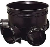 Odwodnienia, kanały i akcesoria - Wavin Kineta PP 400x160 typ 2 zbiorcza dopływ prawy+lewy (do studni 400) - miniaturka - grafika 1