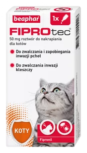 Beaphar Fiprotec dla kotów 50mg 16975-uniw - Suplementy i witaminy dla kotów - miniaturka - grafika 1