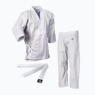 Karategi z pasem dziecięce adidas Basic białe K200 - Kimona, stroje i obuwie - miniaturka - grafika 1