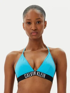 Calvin Klein Swimwear Góra od bikini KW0KW02854 Niebieski - Stroje kąpielowe - miniaturka - grafika 1