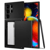 Etui i futerały do telefonów - Spigen Etui Slim Armor CS do Samsung Galaxy S23 Ultra Czarny - miniaturka - grafika 1