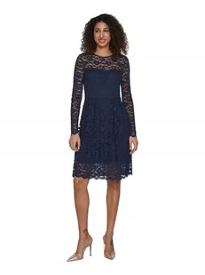 VILA GRANATOWA KORONKOWA SUKIENKA Z DŁUGIM RĘKAWEM M 6BA - Sukienki VILA GRANATOWA KORONKOWA SUKIENKA Z DŁUGIM RĘKAWEM M 6BA - Sukienki - miniaturka - grafika 1