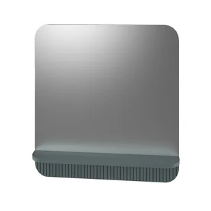 Lustro łazienkowe z półką prostokątne 70X86X14 cm Devo Gloria 2.0 ryflowane fjord GL2-LUPL70-2-F72 - Lustra - miniaturka - grafika 1