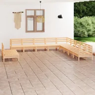 Meble ogrodowe - vidaXL 11-cz. zestaw wypoczynkowy do ogrodu, lite drewno sosnowe - miniaturka - grafika 1