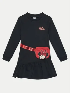 OVS Sukienka codzienna 2144320 Czarny Regular Fit - Sukienki i spódniczki dla dziewczynek - miniaturka - grafika 1