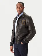 Kurtki męskie - Aeronautica Militare Kurtka skórzana 252PN0846U100839 Czarny Regular Fit - miniaturka - grafika 1