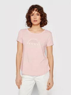 Koszulki sportowe damskie - Roxy T-Shirt Oceanaholic ERJZT05354 Różowy Relaxed Fit - grafika 1