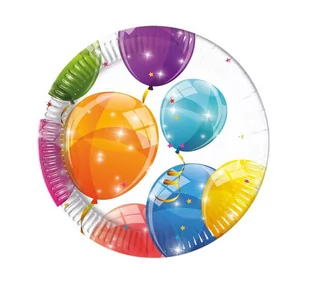 Procos Talerzyki papierowe "Sparkling Balloons", 20 cm, 8 szt 88148 - Naczynia i sztućce jednorazowe - miniaturka - grafika 4