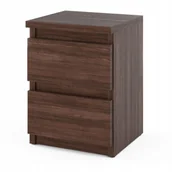 Szafki nocne - Szafka Nocna Stolik 2 szuflady komoda Dąb Wenge nakastlik 30 CM do sypialni - miniaturka - grafika 1