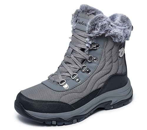 Skechers Damskie botki Trego-Stormie, ciemnoszary, 36 EU