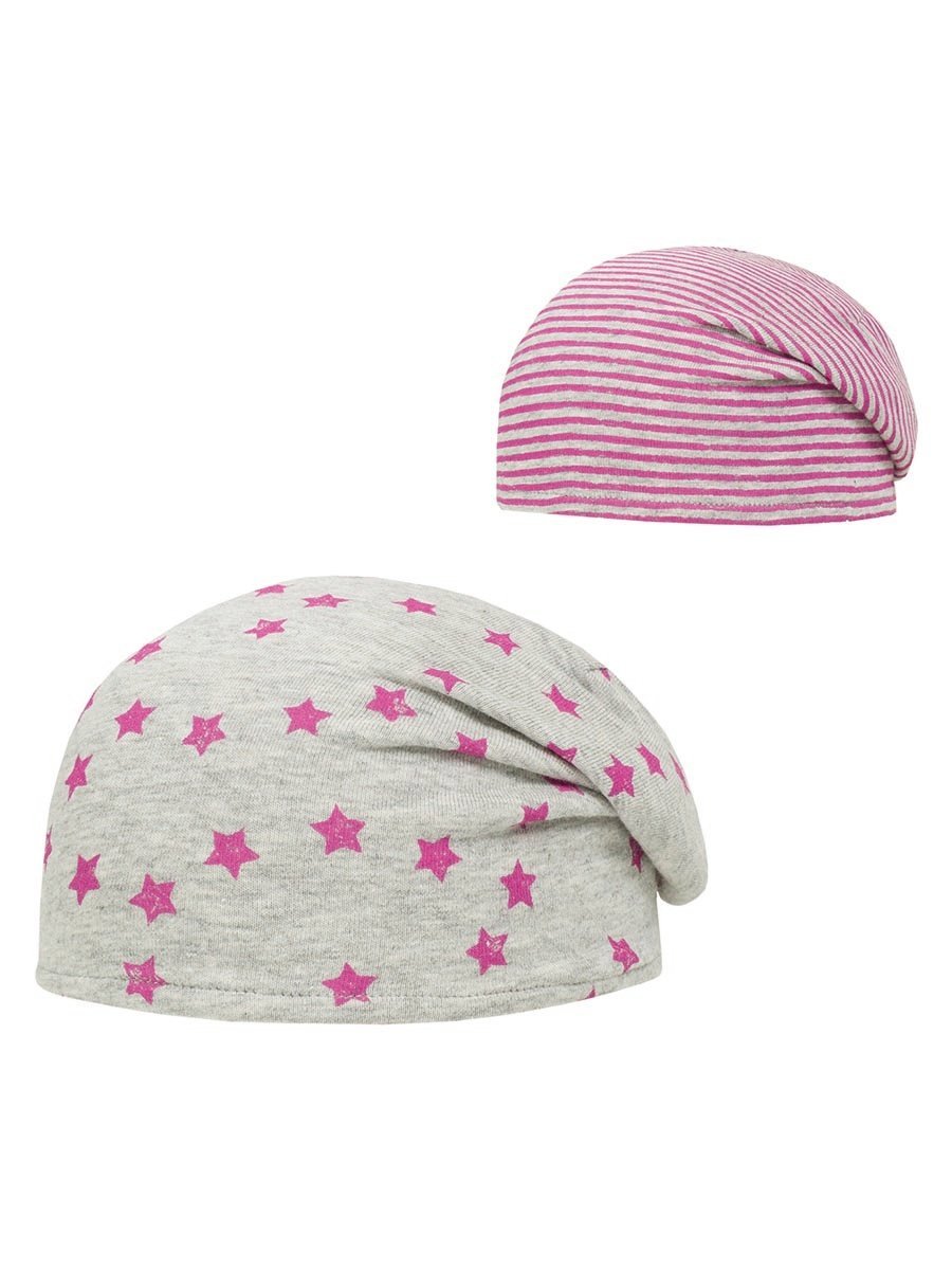 Czapka dziecięca dwustronna różowa Doll r.43