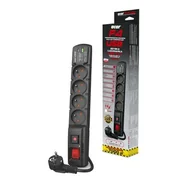 Listwy zasilające - Listwa zasilająca Acar Listwa zasilajšca F4 USB A+C 5M 4X 230V PD3.0 QC Czarna - miniaturka - grafika 1