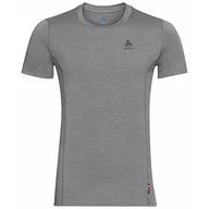 Koszulki męskie - Odlo Bl Top Crew Neck S/S Natural Light podkoszulek męski, szary, xxl - miniaturka - grafika 1