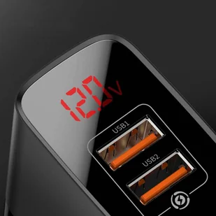 Baseus Mirror Lake szybka ładowarka Quick Charge 3.0 2x USB 18W z wyświetlaczem biały (CCJMHA-A02) - Ładowarki do telefonów - miniaturka - grafika 8