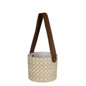 Donice - Osłonka wisząca NATU 14 x 14 x 12 cm kremowo-biały - miniaturka - grafika 1