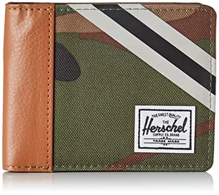 Portfele - HERSCHEL 10363-03899 ROY RFID WOODLAND CAMO/SYNTHETIC LEATHER STRIPE V Unisex - Dorosły Portfel Jeden Rozmiar, Woodland Camo/Synthetic Leather Stripe V, Portfel - grafika 1