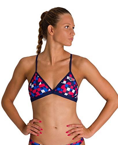 Arena Dziewczęcy nadruk sportowe bikini krawat z tyłu MaxLife strój kąpielowy kostium kąpielowy góra i dół do pływania zestaw bikini