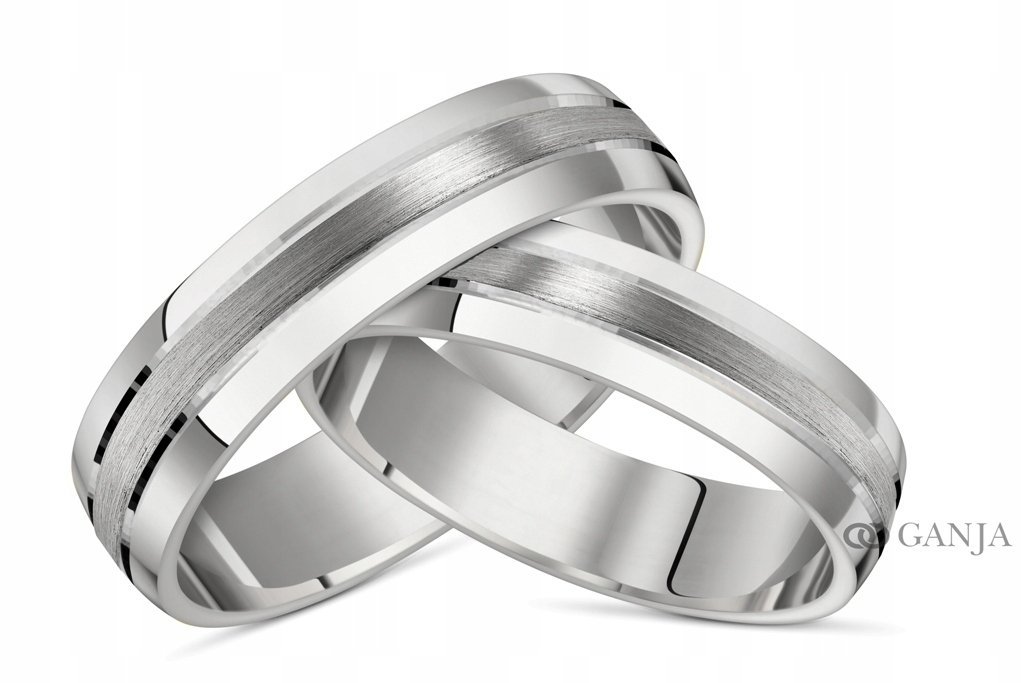 Obrączka srebrna 925+GRAWER 6mmOB56 bezszwowe ŚLUB