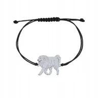 Bransoletki - Bransoletka Srebrna z psem Pirenejski Pies Górski 925 Kobieta GRAWER GRATIS - miniaturka - grafika 1