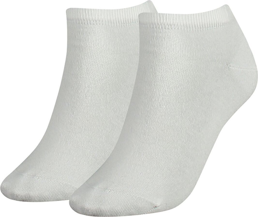 TOMMY HILFIGER damskie skarpetki do trampek, 2-pak - TH, bawełna, gładki biały 39-42