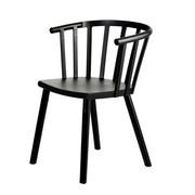 Krzesła - Dekoria Krzesło Madlen Black 54x43x76cm 006-522 - miniaturka - grafika 1
