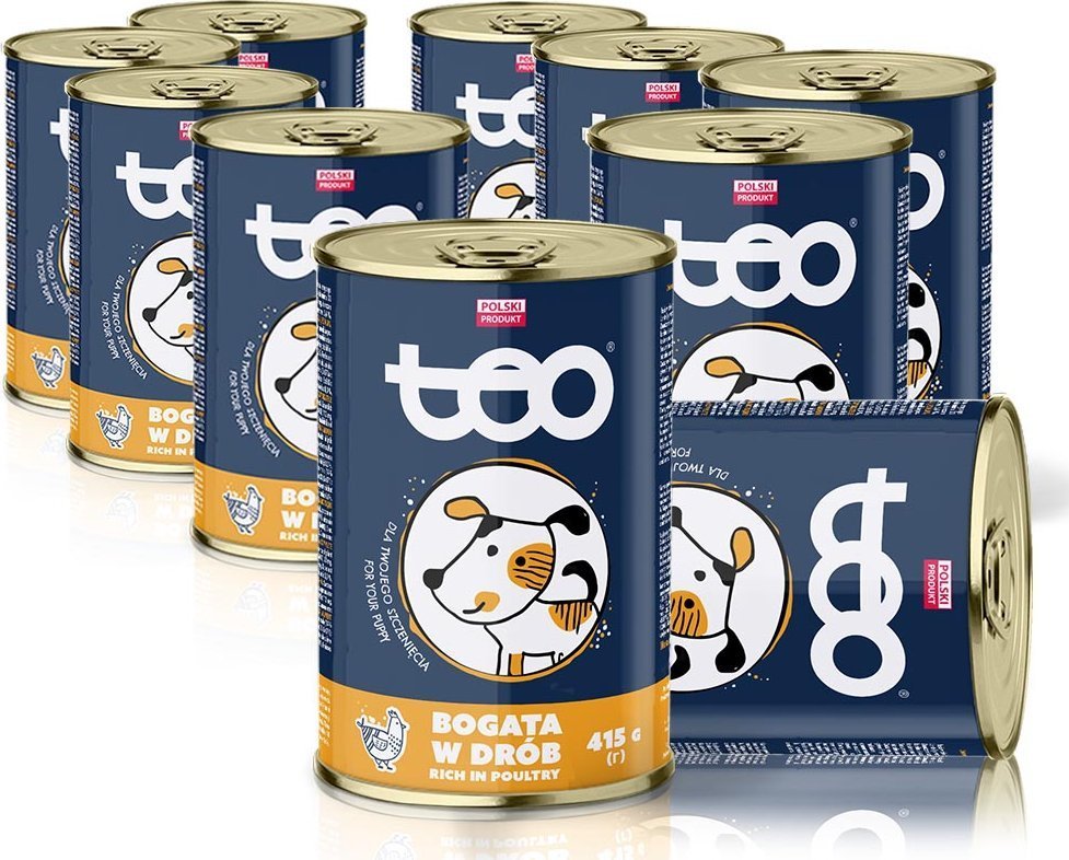 Teo Karma mokra dla psa TEO Junior bogata w drób 10 x 415 g