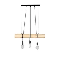 Lampy sufitowe - Spotlight Wisząca LAMPA drewniana TRABO SZORT 68314304 ekologiczna OPRAWA belka ZWIS rustykalny townshend sosna czarny 68314304 - miniaturka - grafika 1