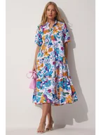 Sukienki - Happiness Istanbul Sukienka w kolorze jasnoróżowo-niebiesko-pomarańczowym - miniaturka - grafika 1