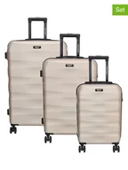 Torby podróżne - Beagles Walizki (3 szt.) w kolorze beżowym - miniaturka - grafika 1