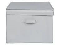 Kosze na bieliznę - LIVARNO LIVING LIVARNO LIVING Pudełka do przechowywania lub organizer do szuflad, 1 sztuka lub 2 sztuki (Szare pudełko do przechowywania z pokrywką) 4055334562652 - miniaturka - grafika 1