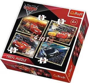Trefl 34276) Puzzle 4w1 Gotowi do wyścigu Cars 3 4620 - Puzzle - miniaturka - grafika 1