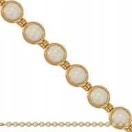 Bransoletki - Złota Bransoletka Opal 585 10.70 g, 20.00 cm Rodium - miniaturka - grafika 1