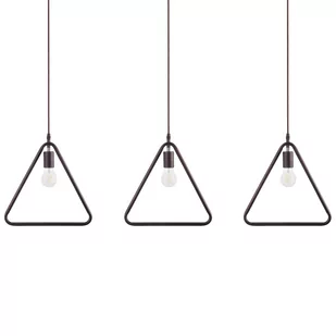 Beliani Lampa wisząca Zestaw 3 lamp wiszących metalowy brązowy JURUENA 196825 - Lampy sufitowe - miniaturka - grafika 1