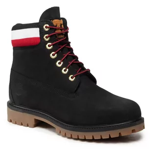 Botki damskie - Timberland Trapery Heritage TB0A2GZ90011 Black Nubuck W Red - grafika 1