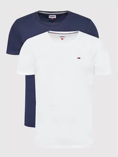 Koszulki męskie - Tommy Jeans Komplet 2 t-shirtów DM0DM15381 Kolorowy Slim Fit - grafika 1