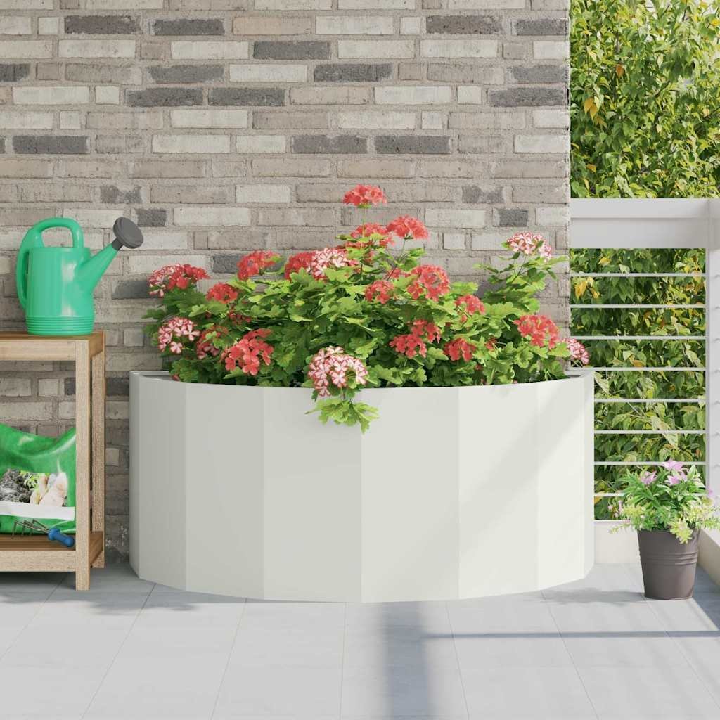 vidaXL Donica Biały 120 x 60 x 50 cm Stal