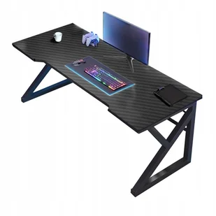 Biurko Gamingowe Komputerowe Czarne Carbon Nowoczesne Dla Gracza Solidne 120 Cm - Biurka gamingowe - miniaturka - grafika 1