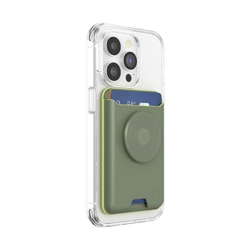 PopSockets Softgoods Portfel na telefon z rozszerzanym uchwytem i pierścieniem adaptera do MagSafe, uchwyt na kartę telefonu, kompatybilny z bezprzewodowym ładowaniem, portfel kompatybilny z MagSafe®