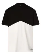 Koszulki męskie - Armani Exchange - T-shirt męski, czarny|biały - miniaturka - grafika 1