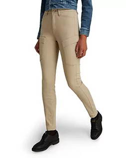 Spodnie damskie - G-STAR RAW Damskie spodnie High G-Shape Cargo Skinny, beżowy (Carton D19011-c105-244), 29W / 34L - grafika 1