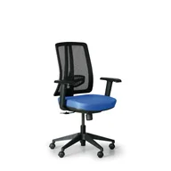 Fotele i krzesła biurowe - B2B Partner Krzesło biurowe Human, czarny/niebieski X1-03S-1/NT-01,B-16 - miniaturka - grafika 1