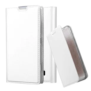 Etui Cadorabo na telefon komórkowy Nokia Lumia 520 w kolorze CLASSY SILVER z zapięciem magnetycznym, funkcją podstawki i kieszenią na karty Etui ochronne Etui z klapką w stylu książki - Etui i futerały do telefonów - miniaturka - grafika 1