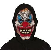 Halloween - Maska czarna Klaun z kapturem - miniaturka - grafika 1