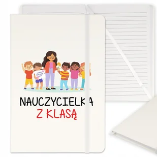 NOTES Z GUMKĄ A5 PREZENT NA DZIEŃ NAUCZYCIELA WZÓR - Notesy i bloczki - miniaturka - grafika 1